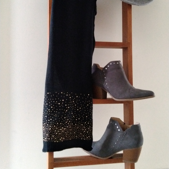 Black with gold beads scarf